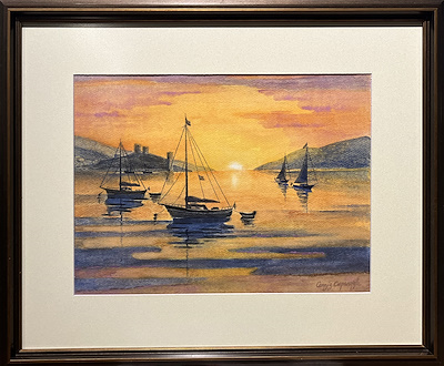 Cengiz Çapanoğlu imzalı tablo — Sulu Boya, 27×37 cm, 3.500 TL müzayede satışı
