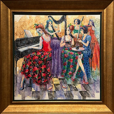 Derya Yıldız imzalı tablo — Yağlı Boya, 60×60 cm, 22.500 TL müzayede satışı
