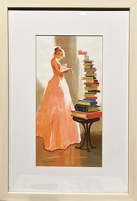 Valentin Rekunenko imzalı tablo — Sulu Boya, 35×15 cm, 8.000 TL müzayede satışı