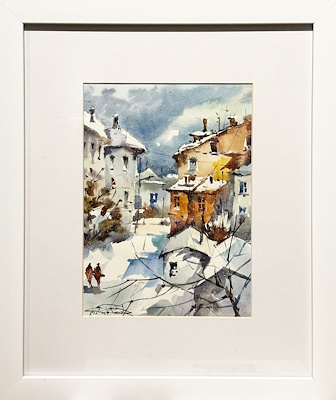 Sergey Shcherbakov imzalı tablo — Sulu Boya, 27×20 cm, 5.000 TL müzayede satışı
