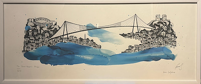 Anna Saifulina imzalı tablo — Baskı, 45×110 cm, 7.500 TL müzayede satışı