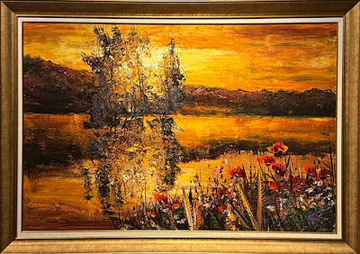 Hikmet Çetinkaya imzalı tablo — Yağlı Boya, 100×150 cm, 90.000 TL müzayede satışı