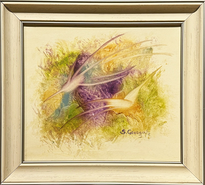 Spyros Georgas imzalı tablo — Yağlı Boya, 30×34 cm, 13.000 TL müzayede satışı