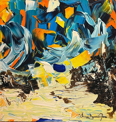 Sümeyye Bozkurt imzalı tablo — Akrilik Boya, 50×50 cm, 7.000 TL müzayede satışı