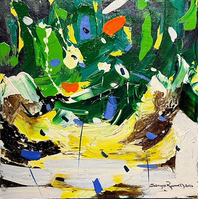 Sümeyye Bozkurt imzalı tablo — Akrilik Boya, 50×50 cm, 5.000 TL müzayede satışı