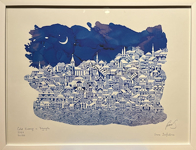 Anna Saifulina imzalı tablo — Baskı, 44×58 cm, 5.000 TL müzayede satışı