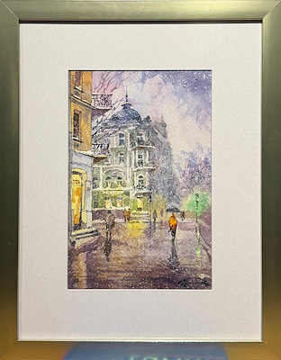 Sergey Shcherbakov imzalı tablo — Sulu Boya, 28×19 cm, 2.000 TL müzayede satışı