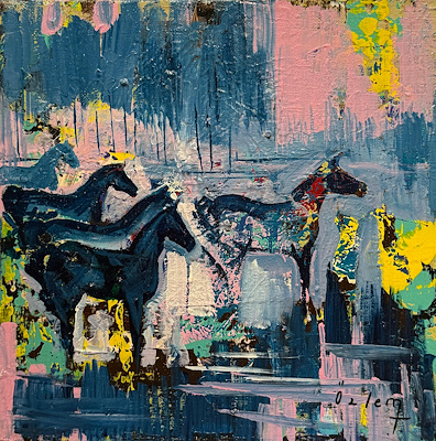 Özlem Coşkun imzalı tablo — Akrilik Boya, 30×30 cm, 5.000 TL müzayede satışı