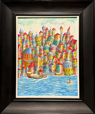 Cüneyt Süer imzalı tablo — Akrilik Boya, 40×30 cm, 11.000 TL müzayede satışı