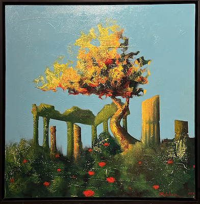 Abdulaziz Demir imzalı tablo — Akrilik Boya, 90×90 cm, 5.500 TL müzayede satışı