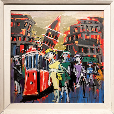 Yavuz Bozkurt imzalı tablo — Akrilik Boya, 60×60 cm, 14.000 TL müzayede satışı
