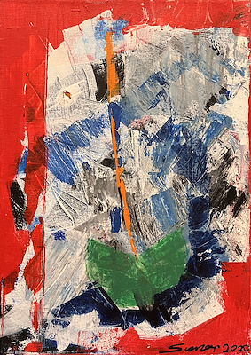 Sunar Diramali imzalı tablo — Akrilik Boya, 34×24 cm, 3.000 TL müzayede satışı