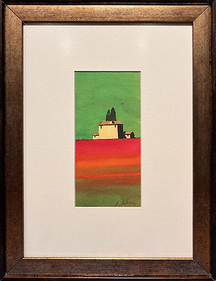 Alfred Mirashi Milot imzalı tablo — Sulu Boya, 20×10 cm, 3.500 TL müzayede satışı