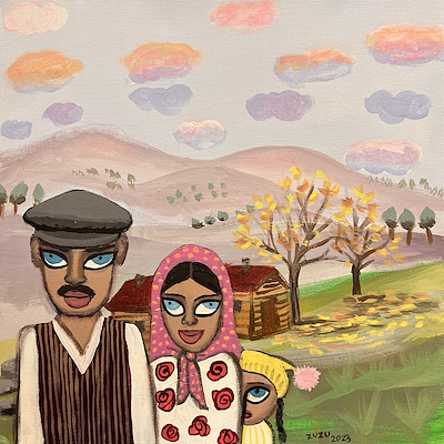 Zuhal Neccar imzalı tablo — Akrilik Boya, 40×40 cm, 3.250 TL müzayede satışı