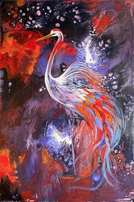 Pervin Karslı imzalı tablo — Akrilik Boya, 120×80 cm, 10.000 TL müzayede satışı