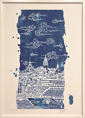 Anna Saifulina imzalı tablo — Baskı, 80×60 cm, 7.000 TL müzayede satışı