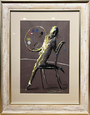 Valentin Rekunenko imzalı tablo — Karışık Teknik, 45×30 cm, 11.000 TL müzayede satışı