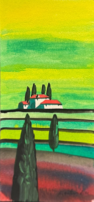 Alfred Mirashi Milot imzalı tablo — Sulu Boya, 19×9 cm, 3.000 TL müzayede satışı