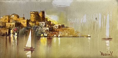 Nazım Yunusov imzalı tablo — Yağlı Boya, 20×40 cm, 5.000 TL müzayede satışı
