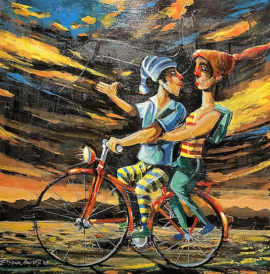 Efgan Beyaz imzalı tablo — Akrilik Boya, 80×80 cm, 40.000 TL müzayede satışı