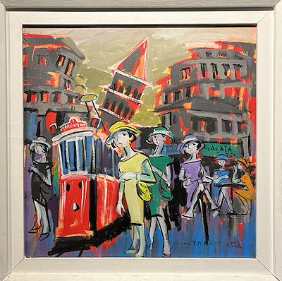 Yavuz Bozkurt imzalı tablo — Yağlı Boya, 60×60 cm, 9.000 TL müzayede satışı