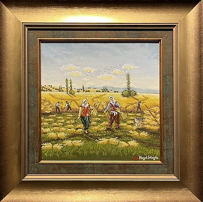 Hayal İrtegün imzalı tablo — Yağlı Boya, 25×25 cm, 13.000 TL müzayede satışı