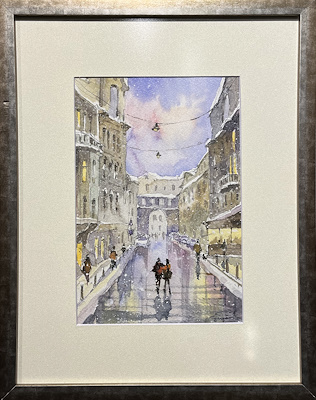 Sergey Shcherbakov imzalı tablo — Sulu Boya, 28×19 cm, 2.000 TL müzayede satışı