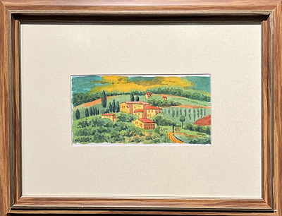 Alfred Mirashi Milot imzalı tablo — Sulu Boya, 8×18 cm, 4.000 TL müzayede satışı