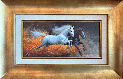 Saner Cabraılov imzalı tablo — Yağlı Boya, 11×24 cm, 4.250 TL müzayede satışı