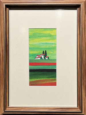 Alfred Mirashi Milot imzalı tablo — Sulu Boya, 17×8 cm, 3.250 TL müzayede satışı