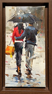 Muhammed Kazamı imzalı tablo — Yağlı Boya, 40×20 cm, 2.000 TL müzayede satışı