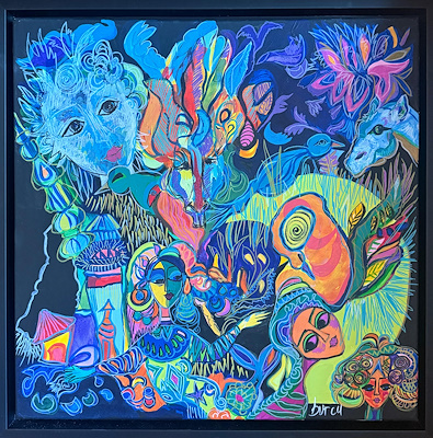 Burcu Arıcı imzalı tablo — Akrilik Boya, 60×60 cm, 7.000 TL müzayede satışı