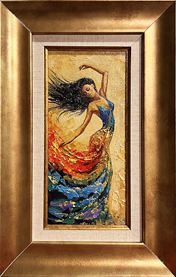 Saner Cabraılov imzalı tablo — Yağlı Boya, 25×11 cm, 5.000 TL müzayede satışı