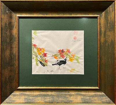 Neşe Üçer imzalı tablo — 21×24 cm, 7.500 TL müzayede satışı