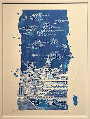 Anna Saifulina imzalı tablo — Baskı, 78×58 cm, 7.000 TL müzayede satışı