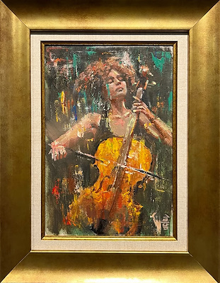 Alexsandr Uglov imzalı tablo — Yağlı Boya, 28×19 cm, 5.000 TL müzayede satışı