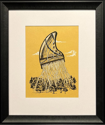 Şehriyar Cem imzalı tablo — Karışık Teknik, 28×21 cm, 5.000 TL müzayede satışı