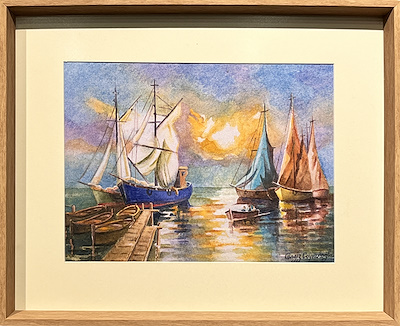 Cengiz Çapanoğlu imzalı tablo — Sulu Boya, 28×38 cm, 3.750 TL müzayede satışı