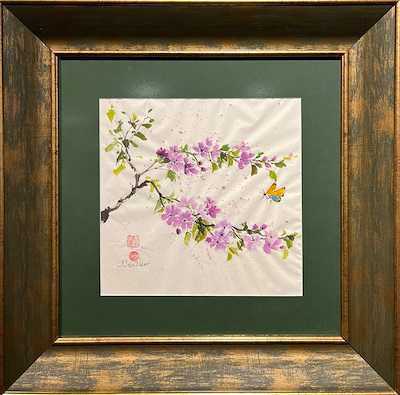 Neşe Üçer imzalı tablo — 30×30 cm, 8.000 TL müzayede satışı