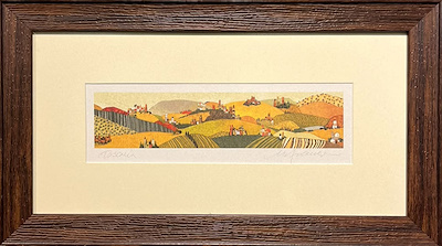 Amaranta De Francisci imzalı tablo — Baskı, 20×40 cm, 2.000 TL müzayede satışı