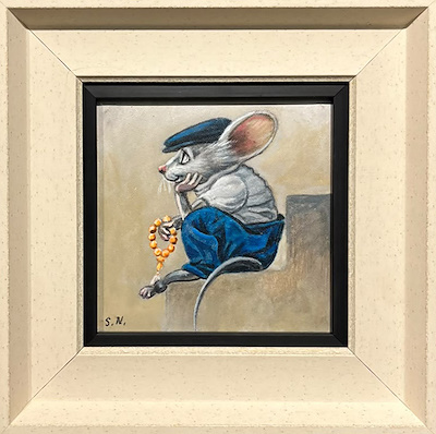 Namık Salamov imzalı tablo — Yağlı Boya, 15×15 cm, 2.500 TL müzayede satışı