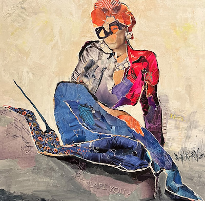 Nevin Keskin imzalı tablo — Karışık Teknik, 50×50 cm, 2.500 TL müzayede satışı