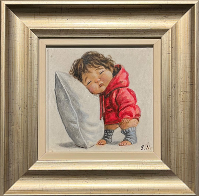 Namık Salamov imzalı tablo — Yağlı Boya, 15×15 cm, 7.000 TL müzayede satışı