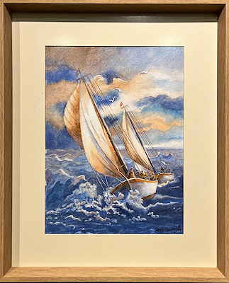Cengiz Çapanoğlu imzalı tablo — Sulu Boya, 39×28 cm, 3.250 TL müzayede satışı