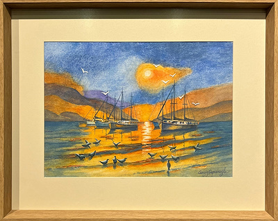 Cengiz Çapanoğlu imzalı tablo — Sulu Boya, 28×39 cm, 2.500 TL müzayede satışı