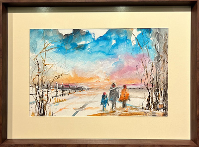 Mehmet Turhan Savaş imzalı tablo — Sulu Boya, 25×40 cm, 2.000 TL müzayede satışı
