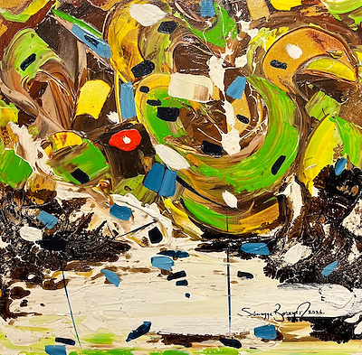 Sümeyye Bozkurt imzalı tablo — Akrilik Boya, 50×50 cm, 2.000 TL müzayede satışı