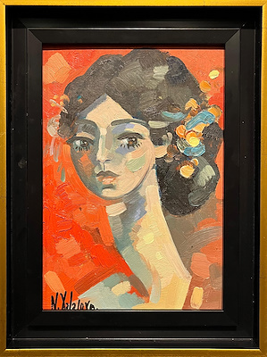 Nazrın Khalafova imzalı tablo — Yağlı Boya, 30×20 cm, 2.000 TL müzayede satışı