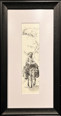 Selahattin Gökoğlan imzalı tablo — Hat, 33×9 cm, 2.250 TL müzayede satışı