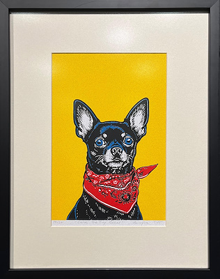 Katarına Baylar imzalı tablo — Serigrafi, 30×20 cm, 2.000 TL müzayede satışı